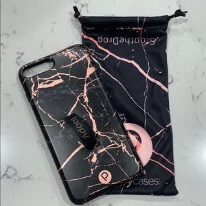 Black rose marble loopy case iPhone 8 PLUS